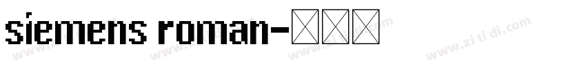 siemens roman字体转换 siemens roman字体转换
